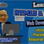 Learn HTML5 Lesson 9 2 Placeholder And Required Attributes Web Design