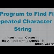 Java Program To Find First Non Repeated Character In A String