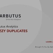 Arbutus Analytics Tutorial Fuzzy Duplicates