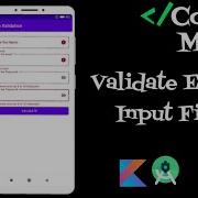 How To Validate Email Address Input Field In Android Studio Kotlin