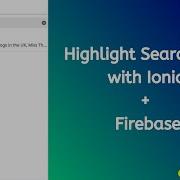 Highlight Search Text Ionic Angular Firebase