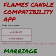 Flames Candle Compatibility App Using JavaScript