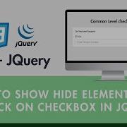 How To Show Hide Elements By Click On Checkbox In JQuery JQuery Checkbox Show Hide