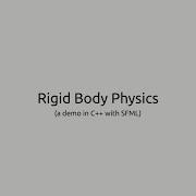 Rigid Body Physics A Demo In C With SFML