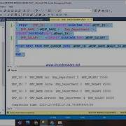 87 DYNAMIC CURSOR IN CURSORS IN SQL
