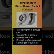 Turbocharger Diesel Genset Parts Function Knowledge Traning Genset Mechanical Cummins Gk