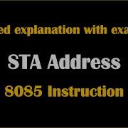 STA Instruction Of 8085