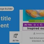How To Use Blog Title Element Zeno Page Builder Tutorial