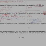 VB Writing If Statements Worksheet 1