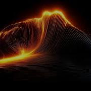 Abstract Glowing Orange Mountain Waves Seamless Motion Background Loop 4K 60 FPS