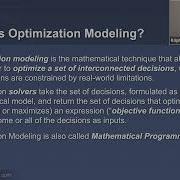 What Is Optimization Modeling