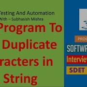 26 Java Program To Find The Duplicate Characters In A String