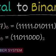 Convert Octal To Binary Number System Conversion