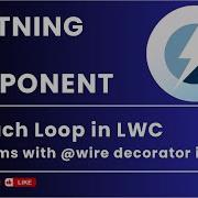 For Each Loop In LWC Get Items With Wire Decorator In LWC Lightningwebcomponent Salesforce Lwc