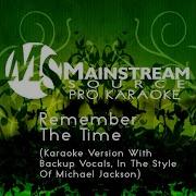Remember The Time Karaoke Version With Backup Vocals In The Style Of Michael Jackson