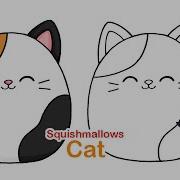 Как легко нарисовать милого котика Squishmallows