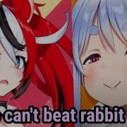 Smug Rabbit Asserting Dominance Over Rat