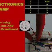 Half Adder Using XOR Gate And AND Gate On A Breadboard