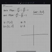 Writing An Equation Of An Ellipse From The Vertex And Co Vertex