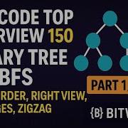 LeetCode Top Interview 150 Binary Tree BFS Level Order Right View Averages Zigzag Part 1 22