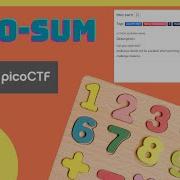 PicoCTF Two Sum