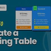 How To Effortlesslessly Create And Design A Pricing Table Ninja Tables