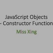 25 JavaScript Objects What Is Constructor Function