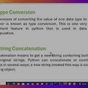 Escape Sequence Formatted String String Concatenation Type Conversion