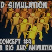 Crowd Simulation Basic Concept 4 Custom Character Rig Animations