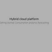 Consumption Analytics Forecasting