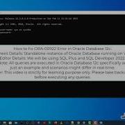 ORA 00922 Missing Or Invalid Option Oracle Database 12c Error Messages
