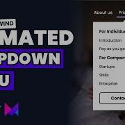 Анимированное выпадающее меню Учебное пособие по React TailwindCSS для начинающих