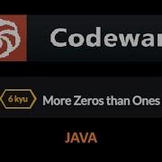 More Zeros Than Ones Codewars 6 Kyu JAVA