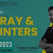 Array Pointers Programming Data Structures GATE 2023 CRASH COURSE