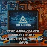 Find Array Given Subset Sums LeetCode 1982 Problem Java Solution Guide Step By Step