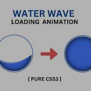 Pure CSS3 Water Wave Loading Animation CSS Wave Loading Animation