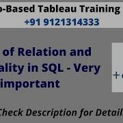 State Of Relation And Cardinality In SQL Very Important