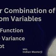 Linear Combination Of Random Variables Linear Function Mean E X Variance Var X Concept