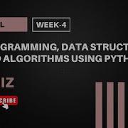 Programming Data Structures And Algorithms Using Python NPTEL Week 4 Quiz Answers