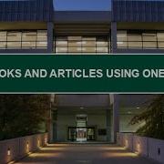 Find Books And Articles Using OneSearch