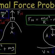 Normal Force On A Hill Centripetal Force Roller Coaster Problem Vertical Circular Motion Physics