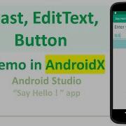 Toast EditText Button Demo For Beginner AndroidX Android Studio