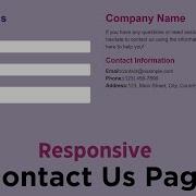 How To Make Responsive Contact Us Page In HTML And CSS Contact Form HTML CSS
