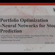 Portfolio Optimization Neural Networks For Stock Prediction