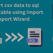 Import Csv Data To Sql Server Database Table Using Import Export Wizard Sql Sqlserver AtharvGuruji