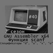 GNU Assembler X64 Сезон 2 Функция Scanf Спецификаторы D U X O