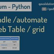 Automate Handle Web Table Using Selenium Python