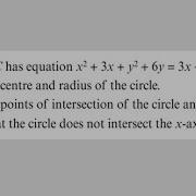 Coordinate Geometry Point Of Intersection Of Circle And Y Axis