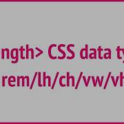CSS Length Data Types JSer