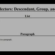 Descendant And Group Selectors With CSS